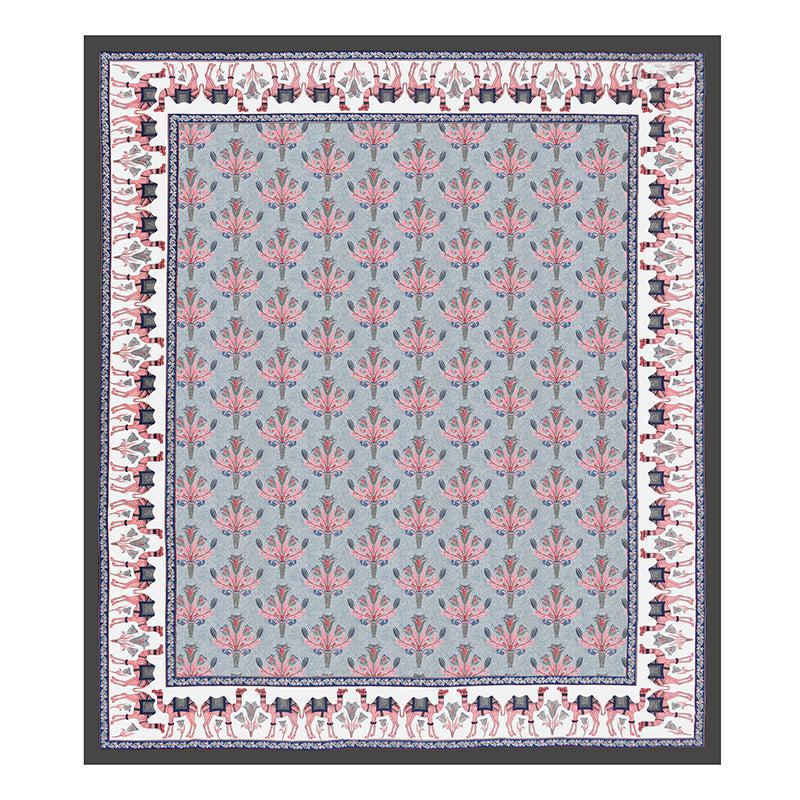 Kasturi Komfort Foral Cotton Bedsheet (Blue) - 150 TC media 4