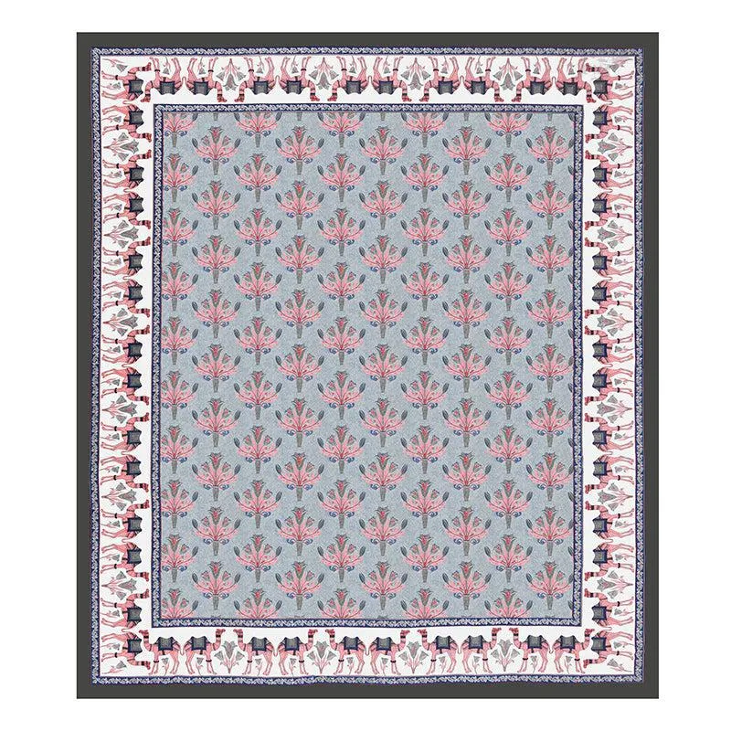 Kasturi Komfort Foral Cotton Bedsheet (Blue) - 150 TC media 4