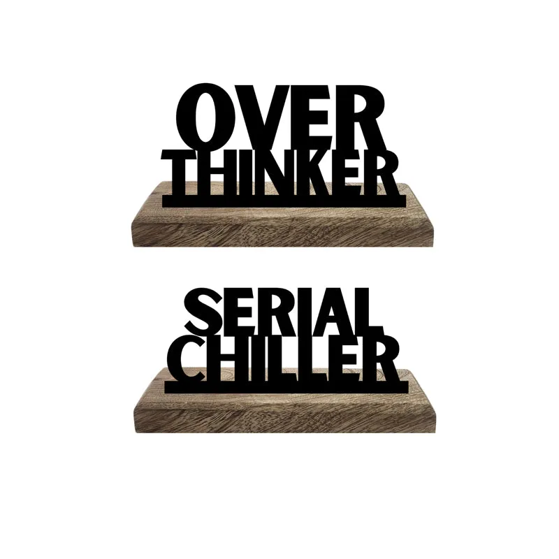 Serial Chiller Typography Showpiece - Set Of Two media 4