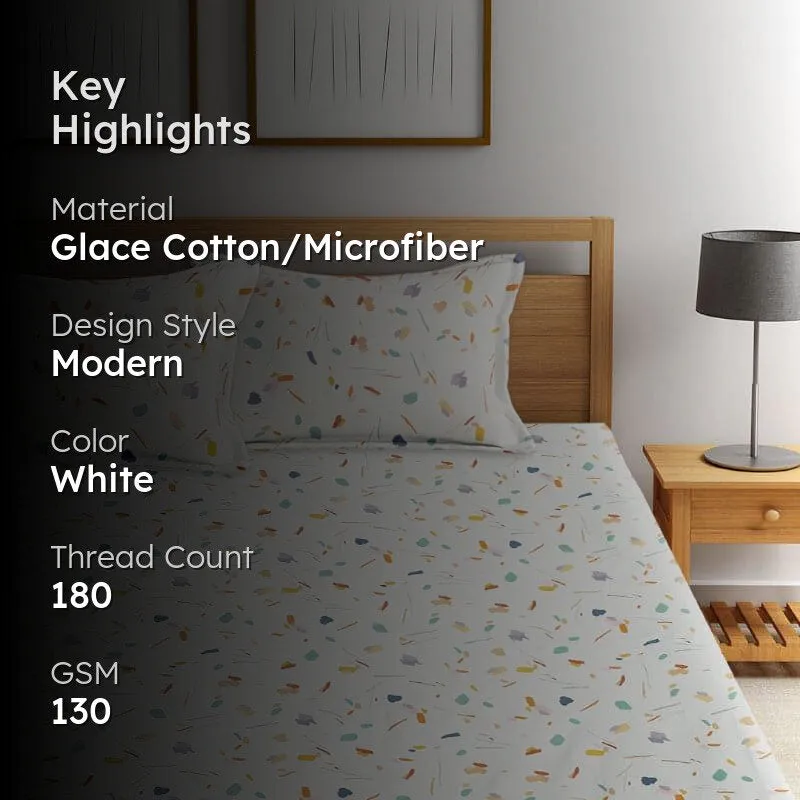 Alani Printed Microfiber Bedsheet Old - 130 GSM media 2