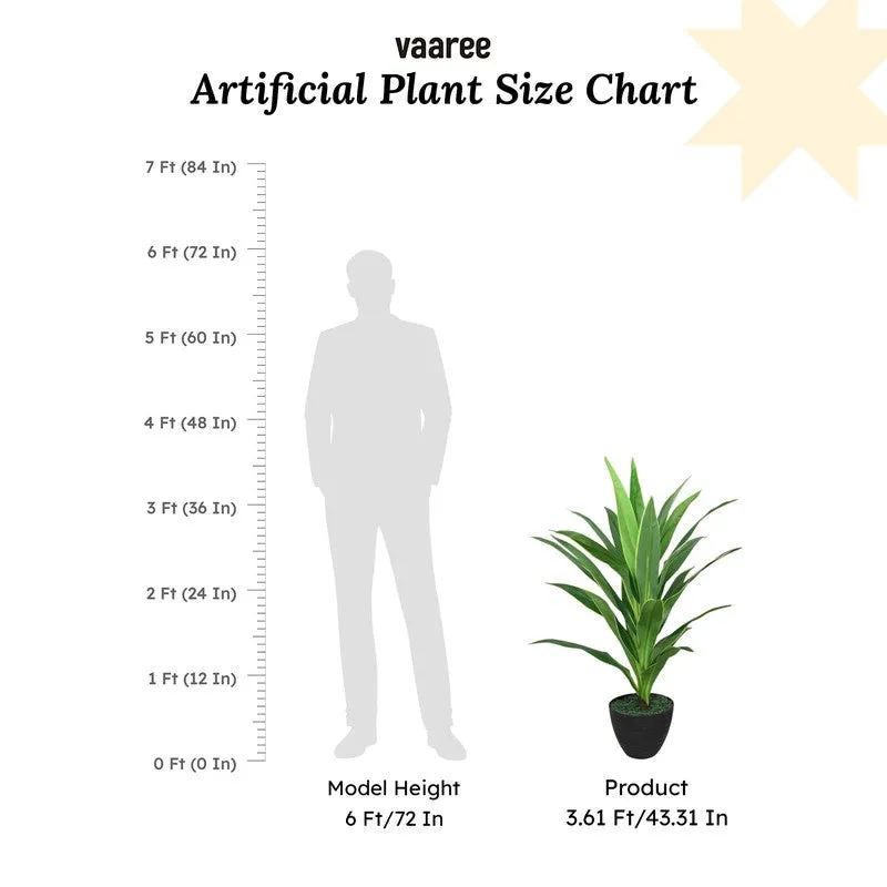Faux Lush Dracaena Reflexa Plant With Black Fiber Pot - 3.6 Feet media 7