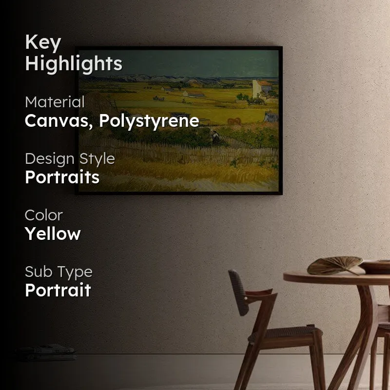 The Harvest By Vincent Van Gogh - Black Frame media 2