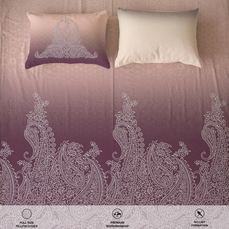 Urban Space Mrinal Calm Cotton Bedsheet (Purple) - 300 TC media 6