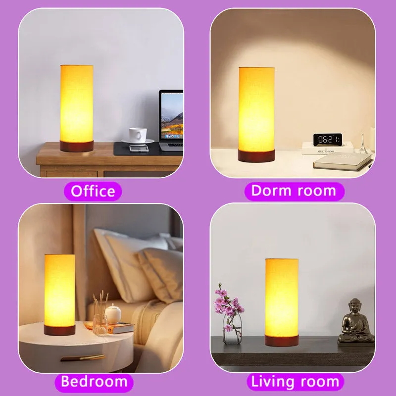 Jaala Tower Wooden Table Lamp - Yellow,Brown media 5