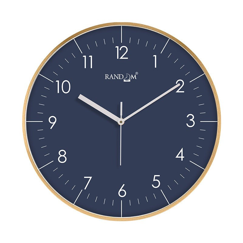 Benot Gold Analog Wall Clock - Blue & Gold media 3