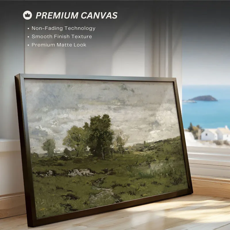 Windy Moors Wood Wall Art With Frame - Black media 4