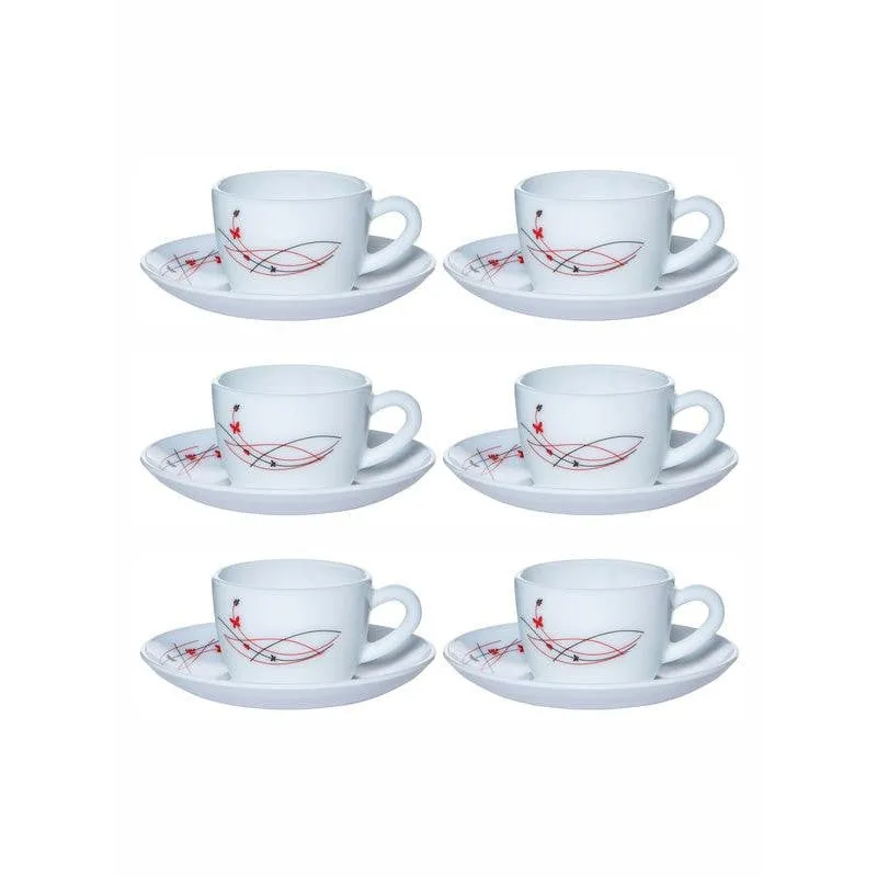 Cello Auros Breeze Cup & Saucer (130 ML) - Twelve Piece Set media 3