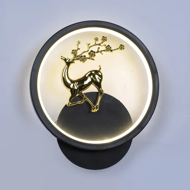 Stag Deer Iron Wall Lamp media 3