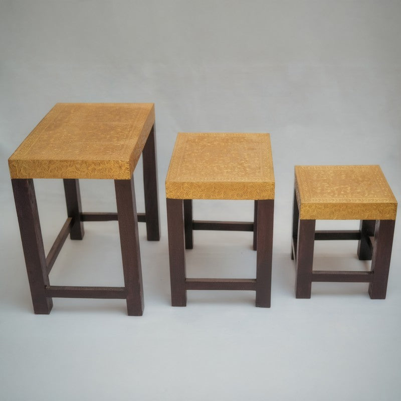 Zanar Handcrafted Mango Wood - Set Of Three media 3