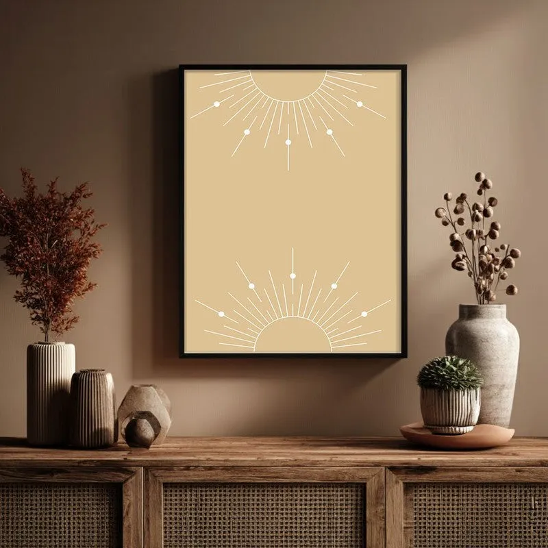 Radiant Noon Canvas Wall Painting With Black Frame media 6