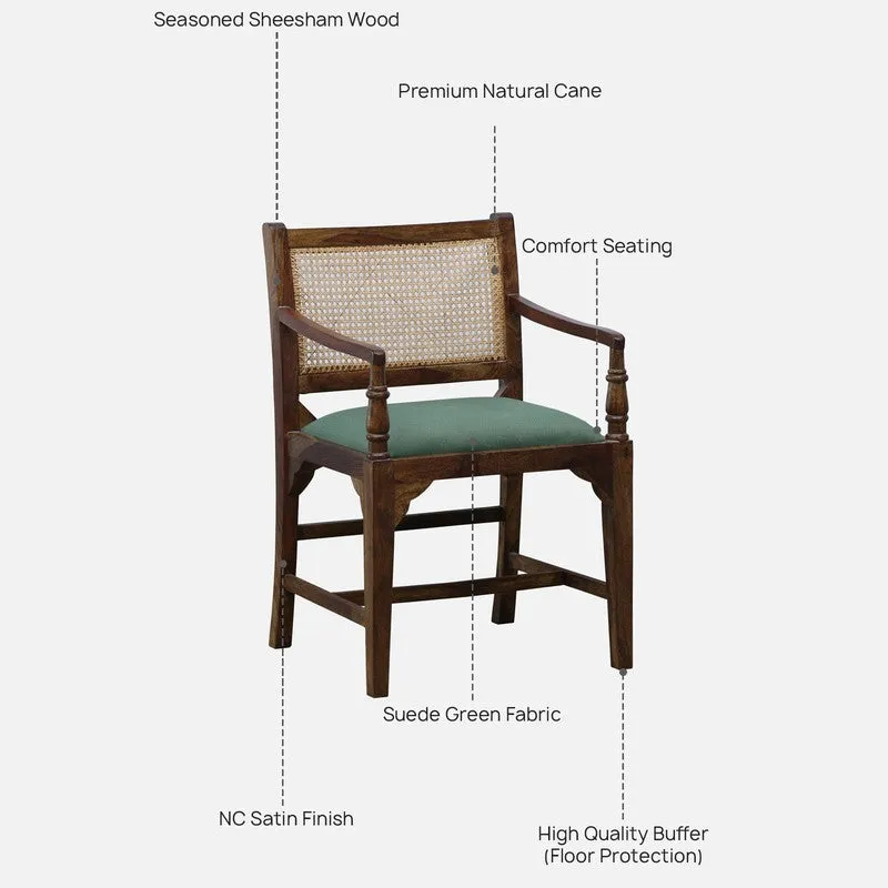Stackon Rose Wood Accent Chair - Green media 11