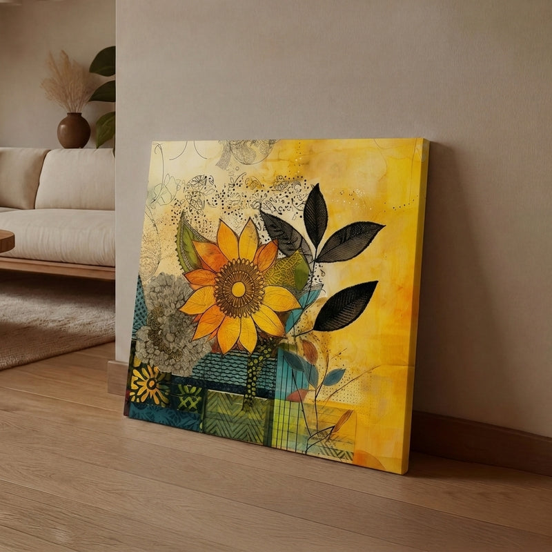 Ethnic Petal Canvas Wall Art