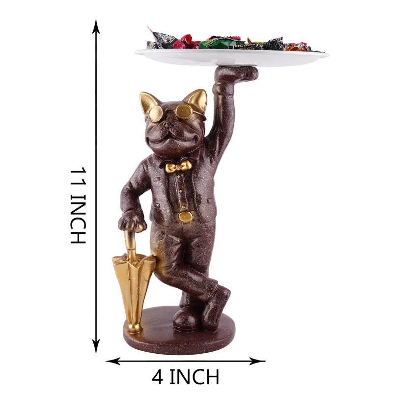 Dapper Cat Painted Polyresin Show Piece - Coffee media 7