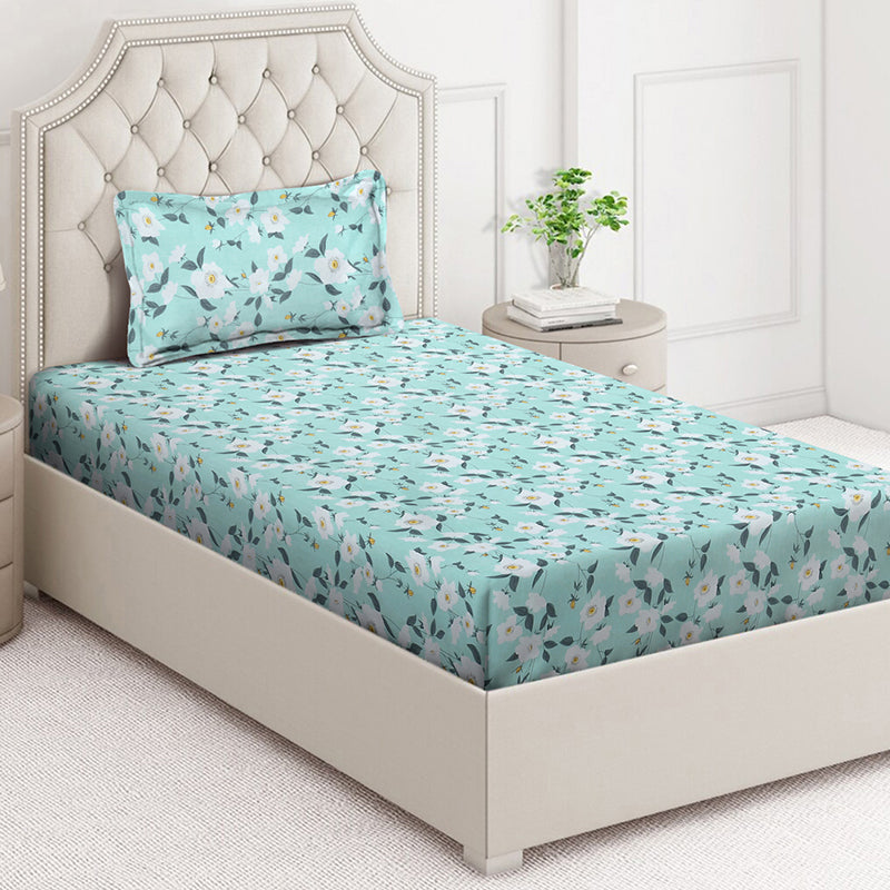 Flower Fable Floral Bedsheet - 130 GSM