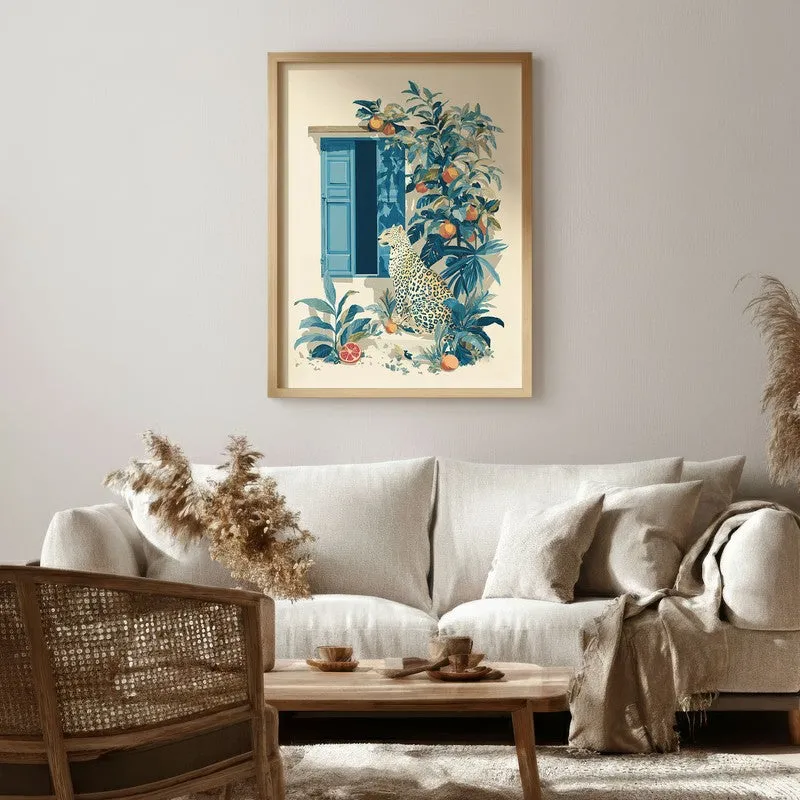 Elegant Wild Canvas Wall Painting - Brown Frame media 1
