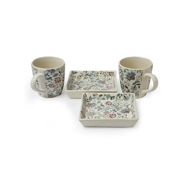 Exora Floral Cup And Tray - Four Piece Set media 4