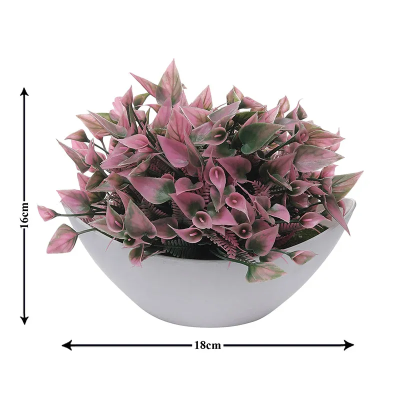 Harina Artificial Plant With Black Plastic Pot - Pink media 5