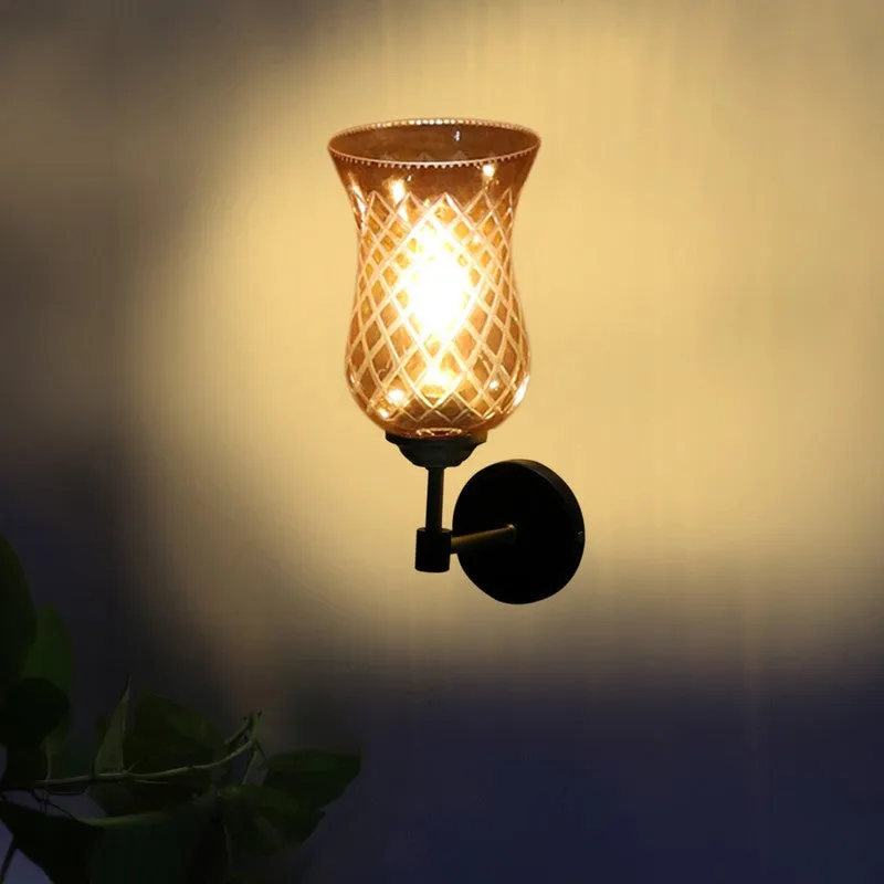 Golden Shine Decorative Glass Wall Lamp media 5