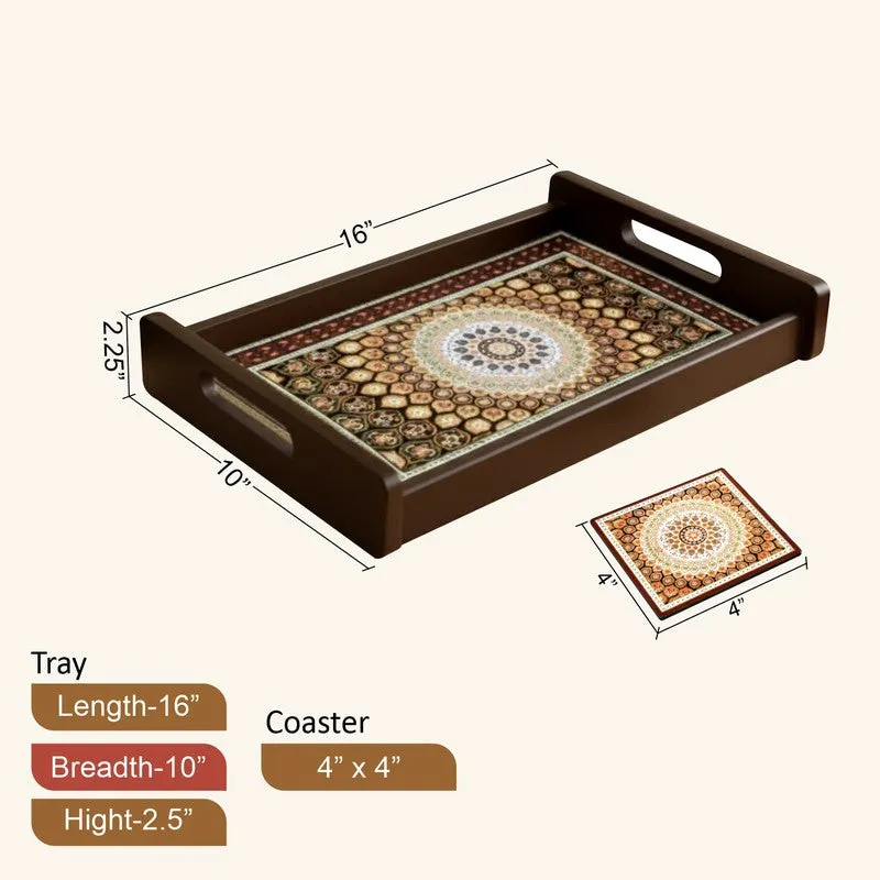 DecoDine Serving Tray with 4 Coasters - Five Piece Set media 8