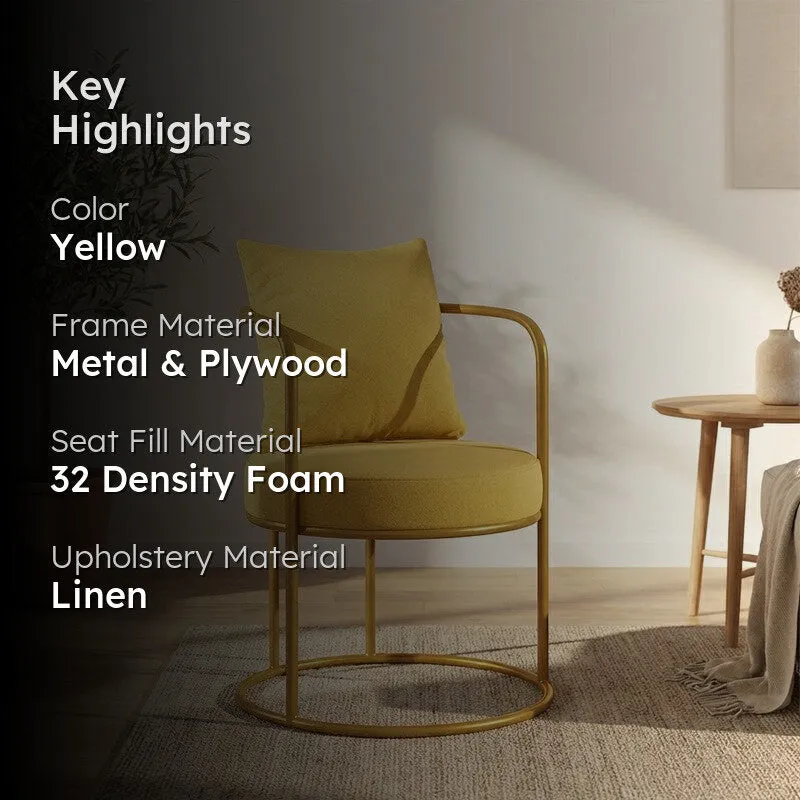 Estora Metal Accent Chair - Yellow media 2