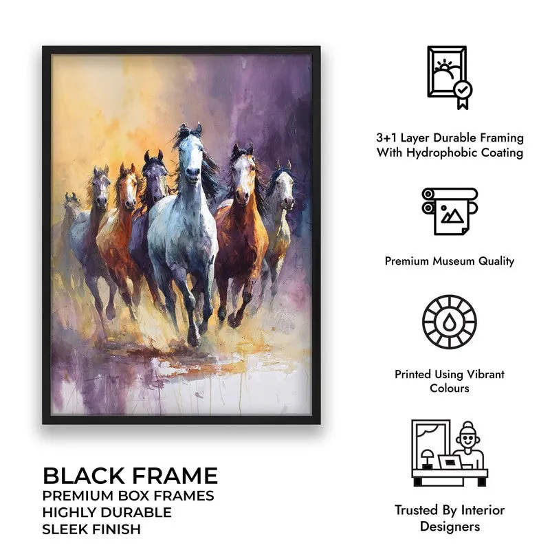 Untethered Horse Wall Painting With Black Frame media 10