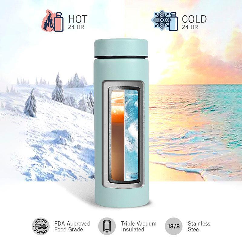 Nautica Crystallum Insulated Stainless Steel Hot & Cold Travel Bottle (Sage Green) - 500 mL media 5