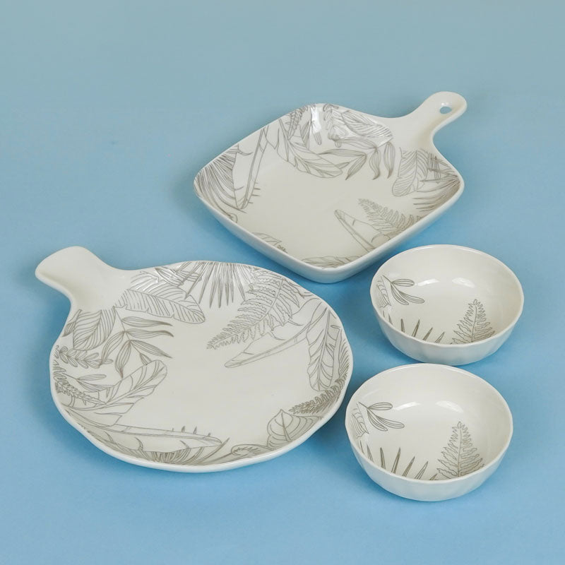 Celene Chic Porcelain Serving Set - Four Piece Set media 3