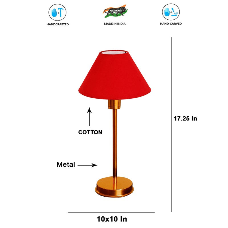 Kavira Klyo Metal Table Lamp - Red media 8