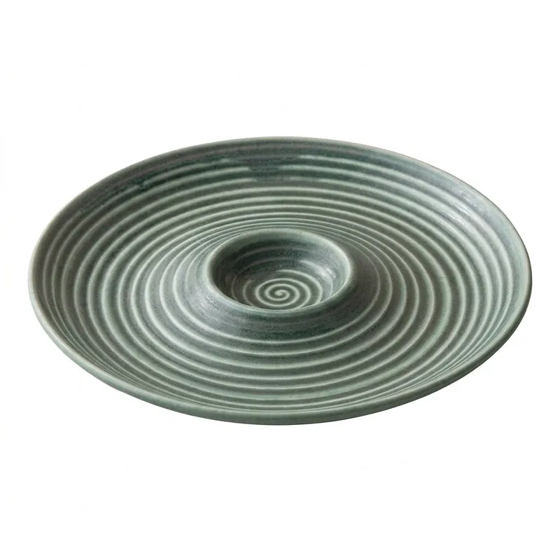 Terra Tones Chip & Dip Ceramic Platter - Teal media 5
