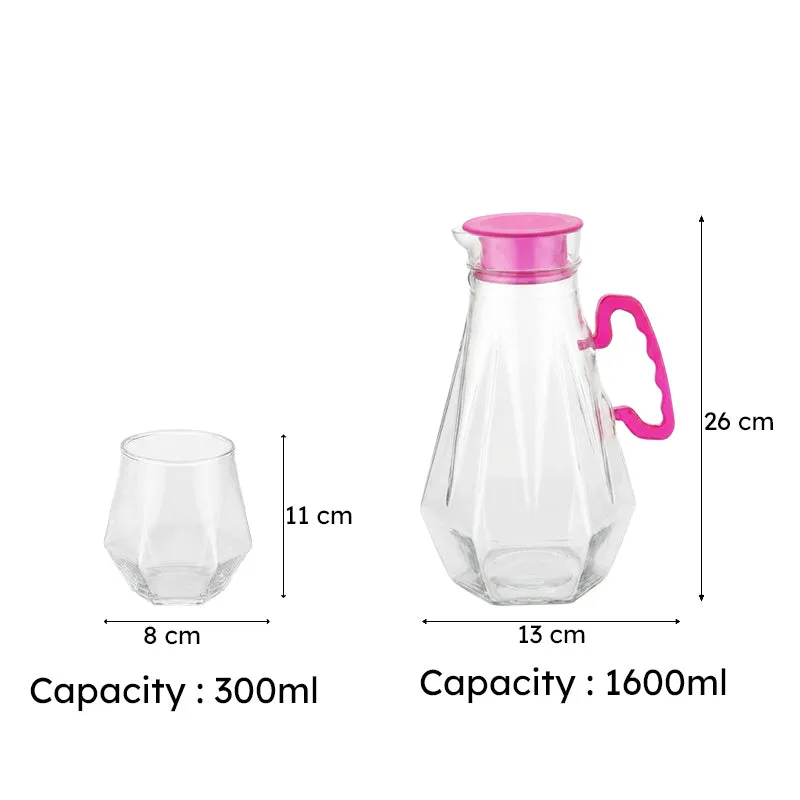 Pink Karuma Jug & Glass Set - Set Of Seven media 5