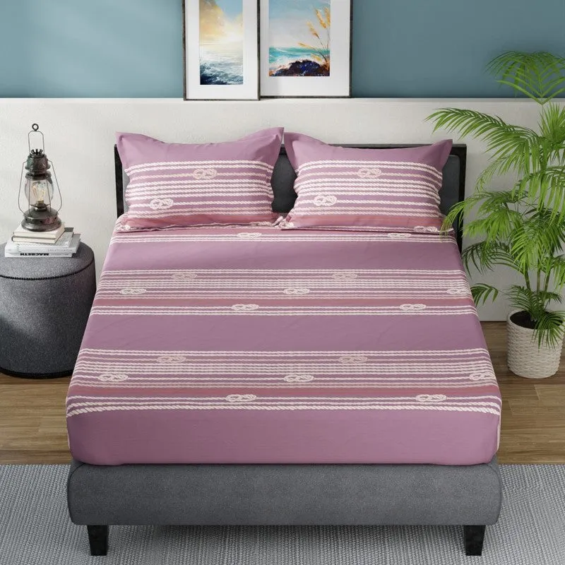 Nautica Snug Nest Cotton Bedsheet (Pink) - 160 TC media 3