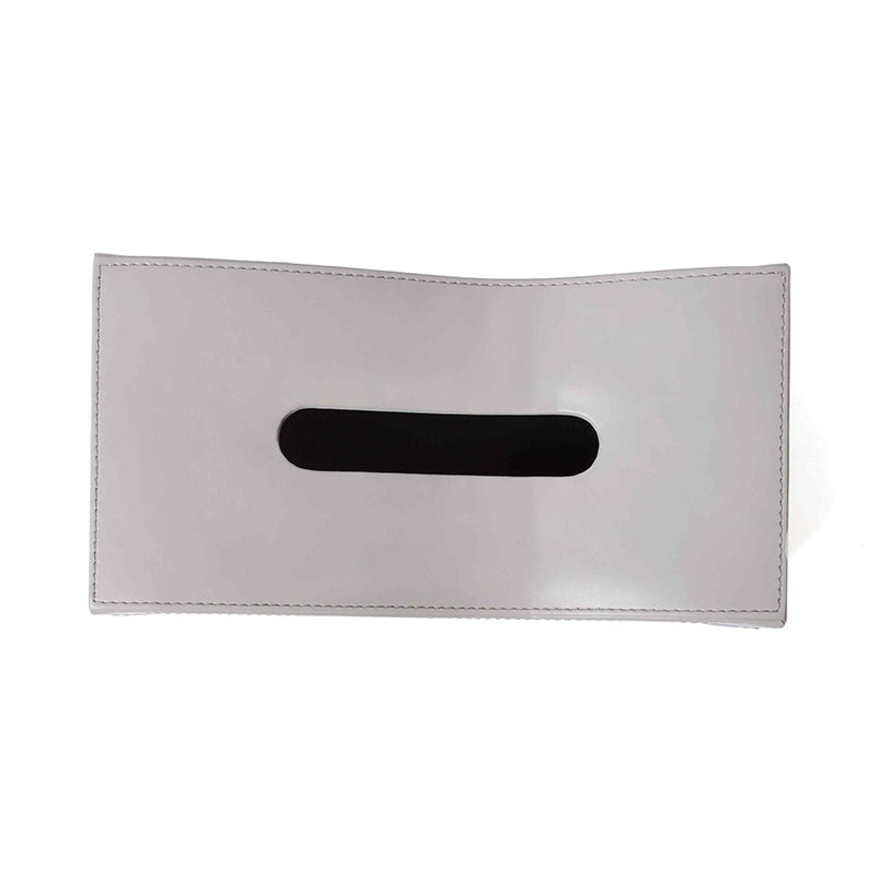 Veltrix Faux Leather Tissue Holder - Grey media 7