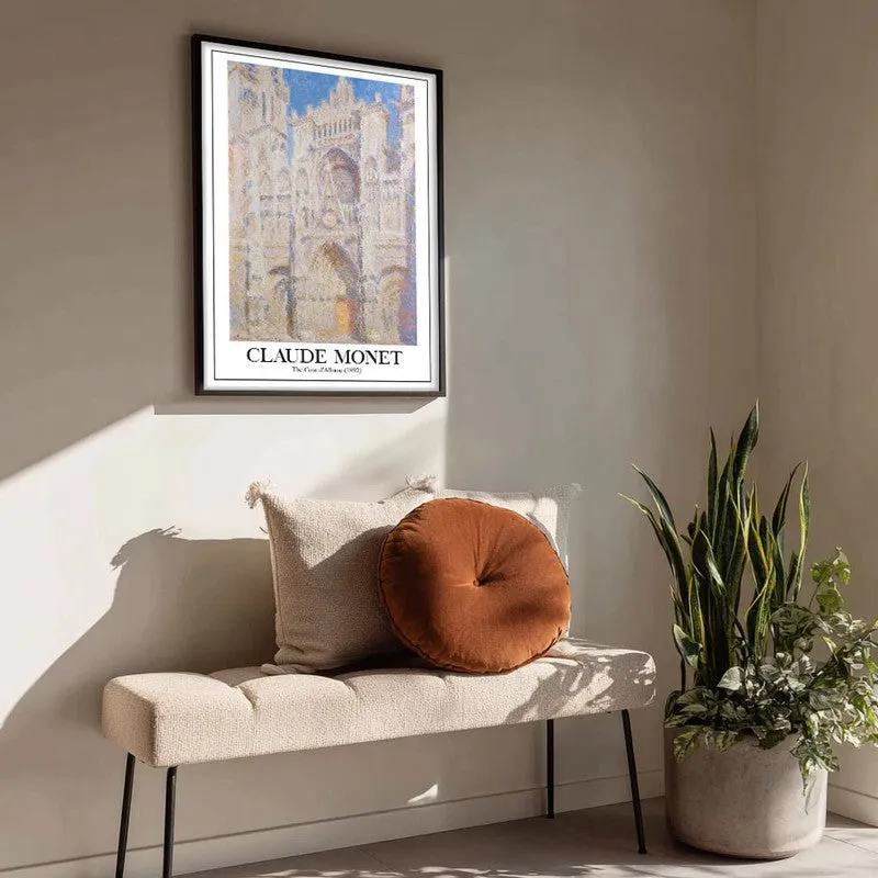 Rouen Cathedral West Facade Archival Canvas Wall Painting - Black Frame media 4