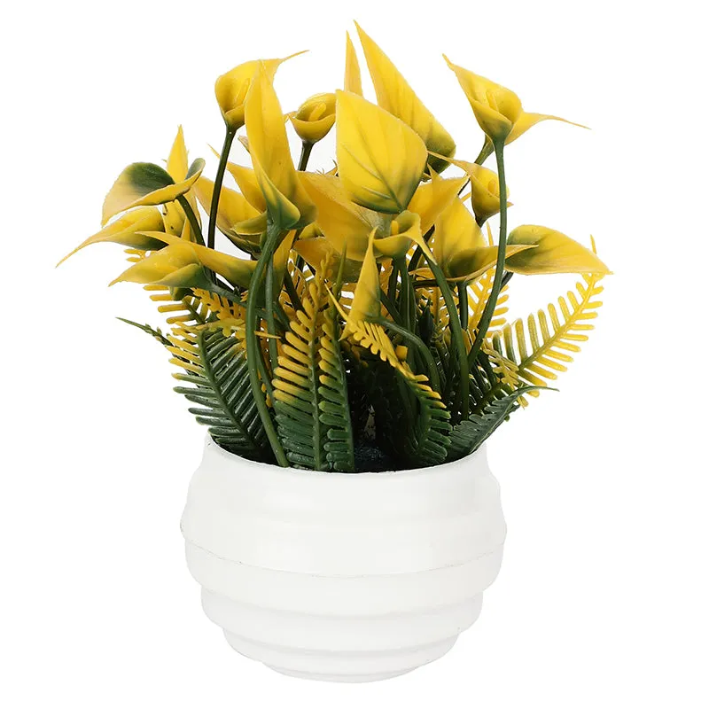 Hyphae Artificial Plant With Black Plastic Pot media 7
