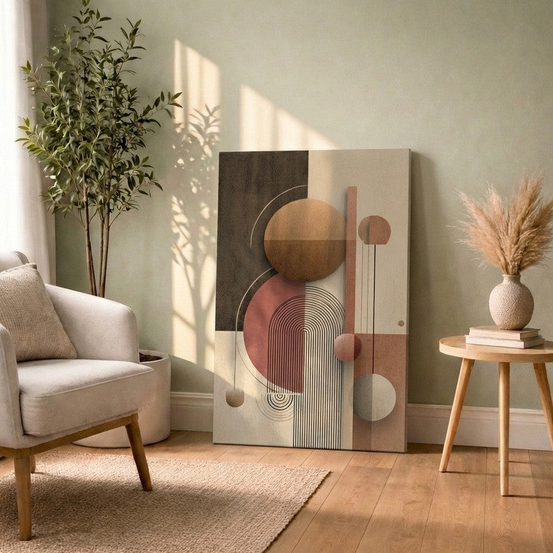 Precision Grid Abstract Canvas Wall Art