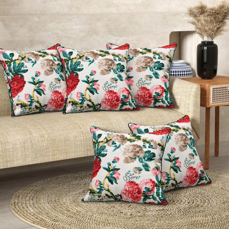 Mansa Floral Cushion Cover - Set Of Five media 2