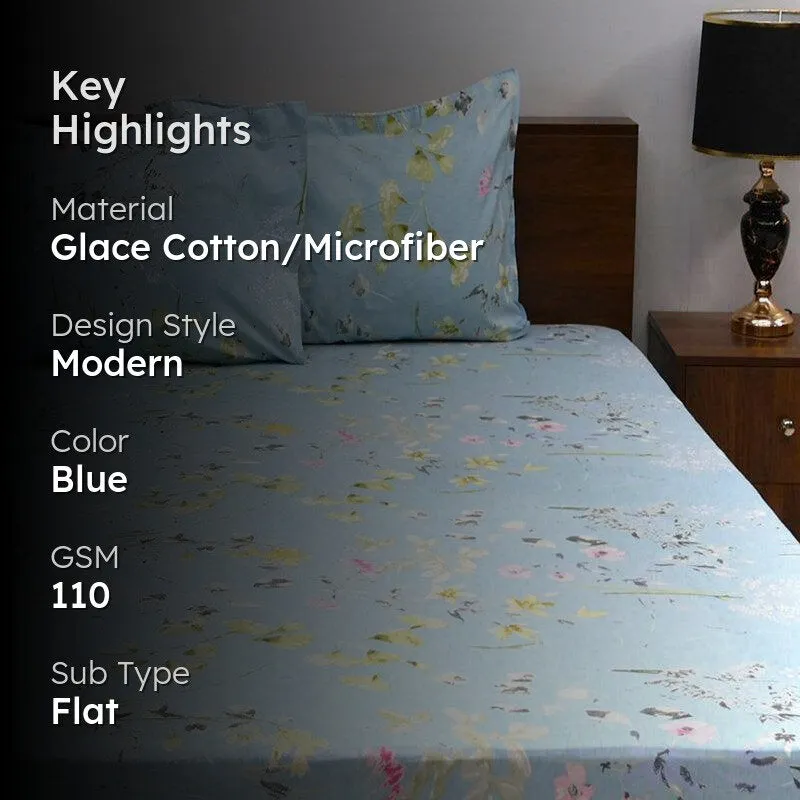 Jhalak Floral Microfiber Bedsheet - 110 GSM media 2