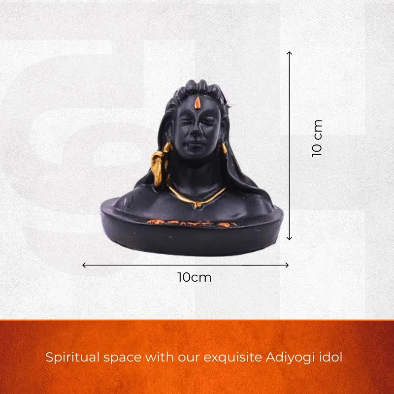 Lord Adiyogi Divine Ebony Wood Idol media 7