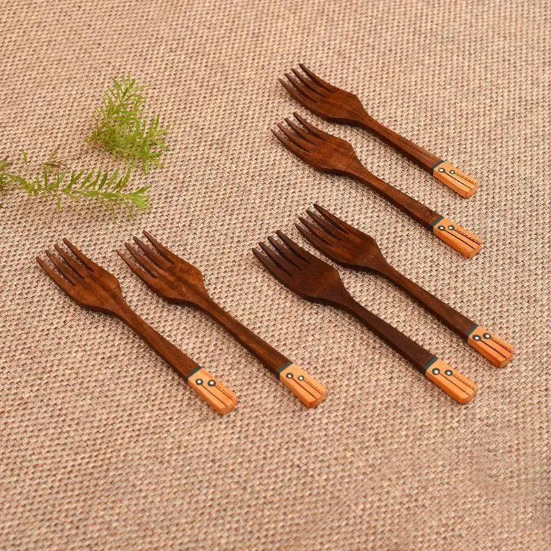 Veda Wooden Fork - Set Of Six media 1