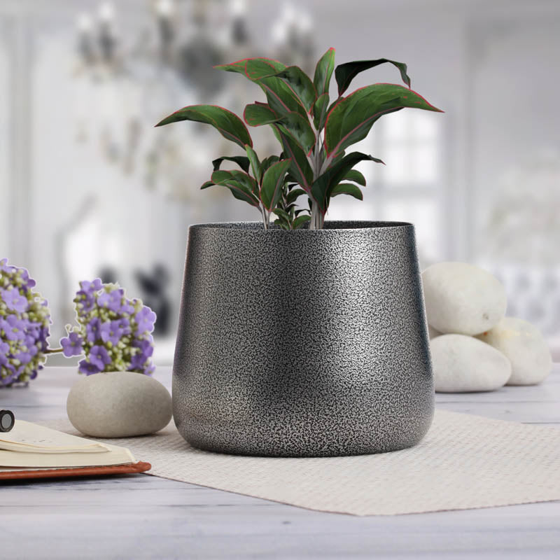 Nita Handcrafted Planter - Silver media 15