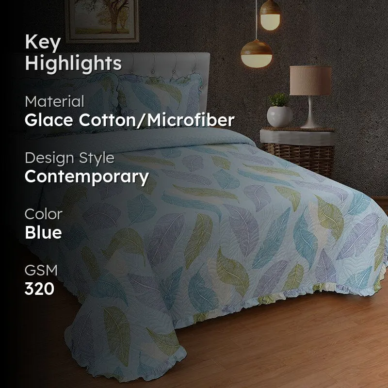 Pastel Leaves Bedcover media 2