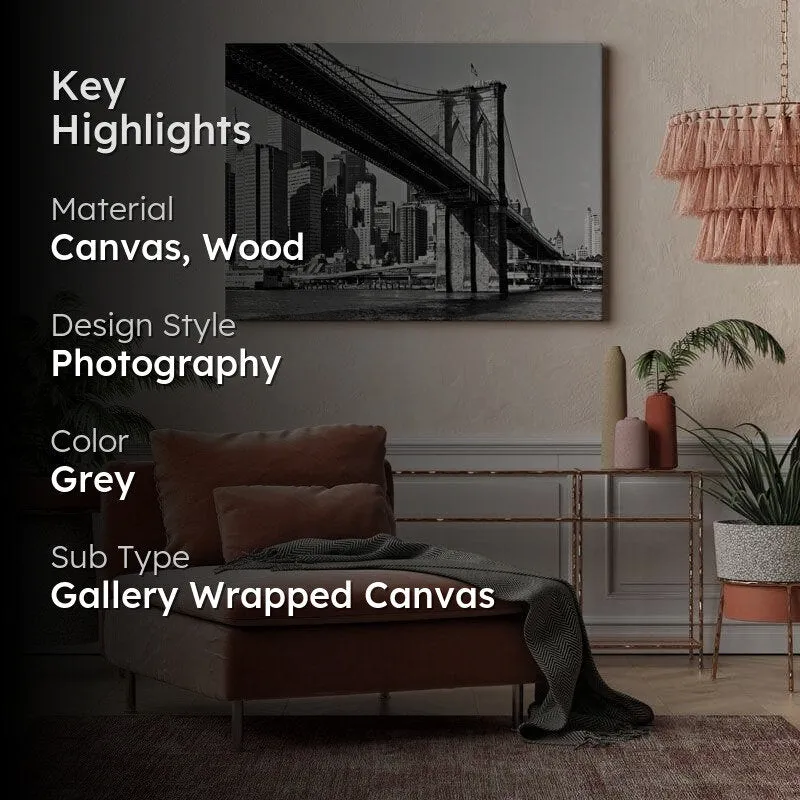 Brooklyn Bridge Canvas Wall Painting - Gallery Wrap media 2