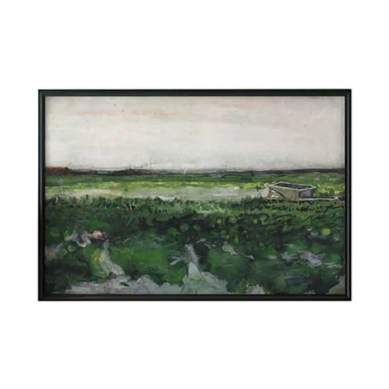 Wheelbarrow By Vincent Van Gogh - Black Frame media 6