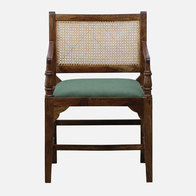 Stackon Rose Wood Accent Chair - Green media 3