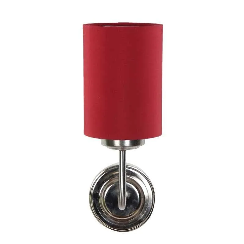 Biyox Cylindrical Fabric Wall Lamp - Red media 6
