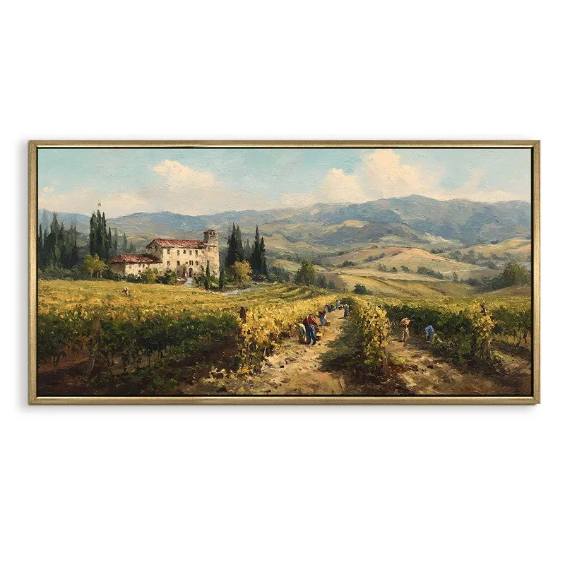 Tuscan Fields Canvas Wall Painting With Frame media 3