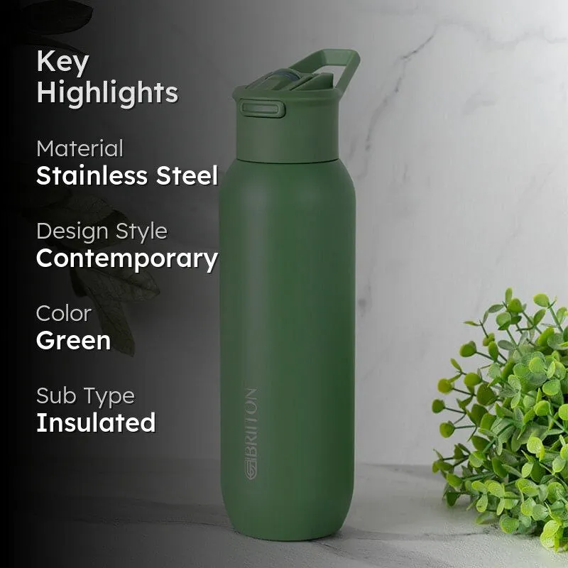 Drinko Fantasia Hot & Cold Thermos Water Bottle (Green) - 630 mL media 2