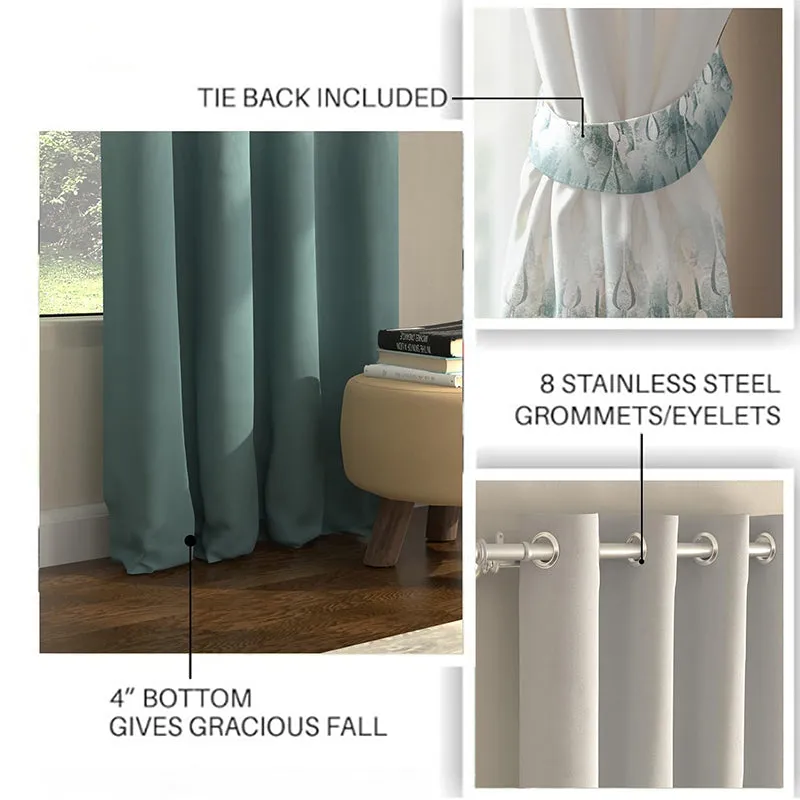 Urban Space Sea Mist Curtain (Turquoise) - Set Of Two media 5