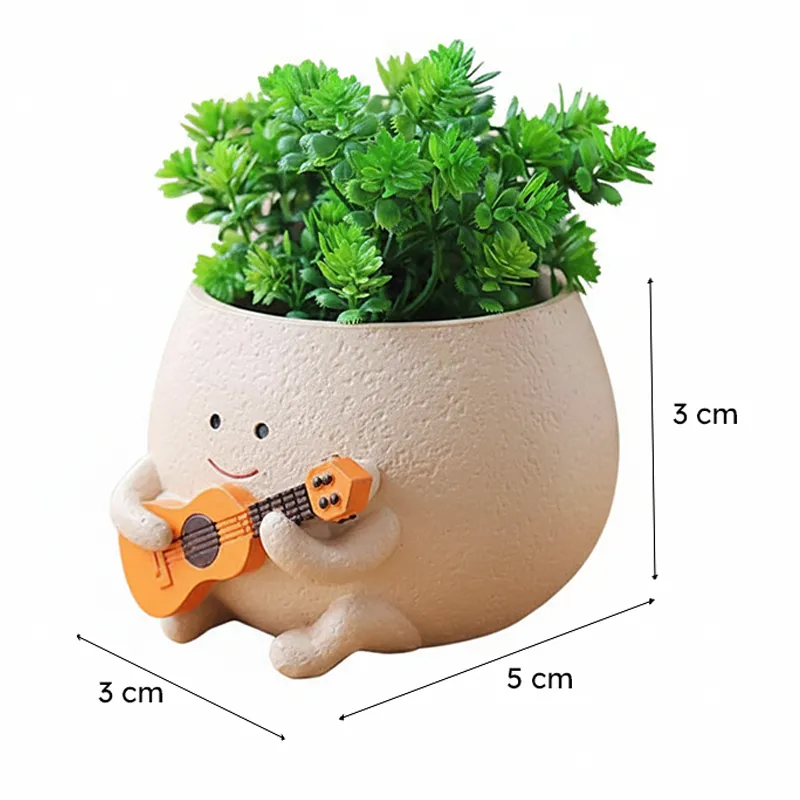 Guitarist Resin Planter media 2