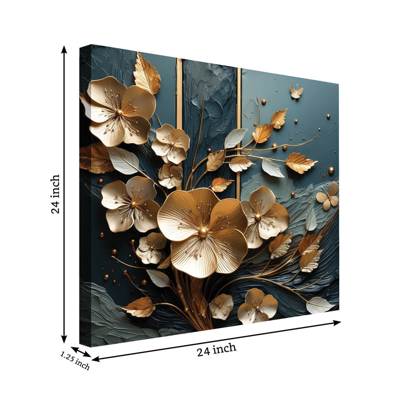 Golden Gilmore Floral  Wall Painting media 6